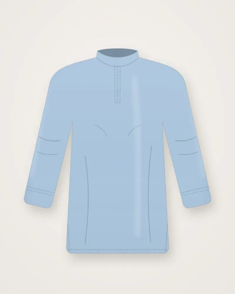 Blouse Katun, Biru muda