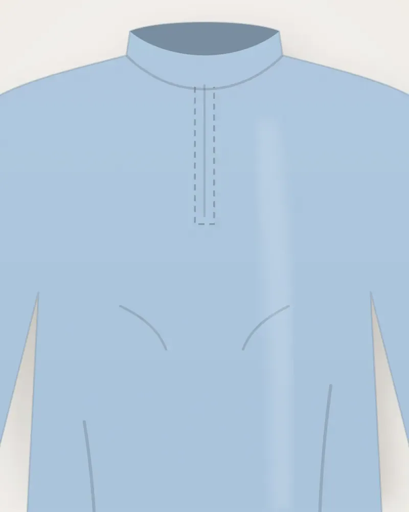 Blouse Katun, Biru muda, tampak dekat