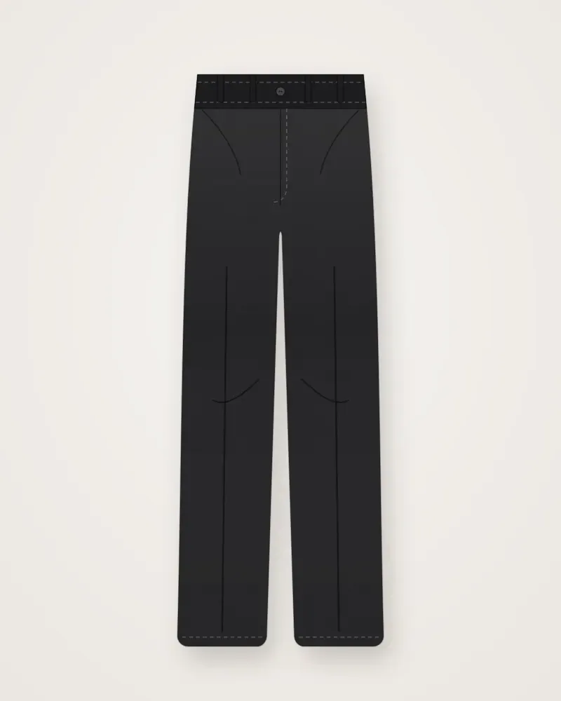Celana Chino Slim, Hitam