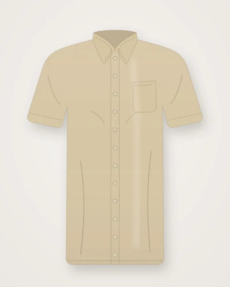 Kemeja Linen Lengan Pendek, Pasir
