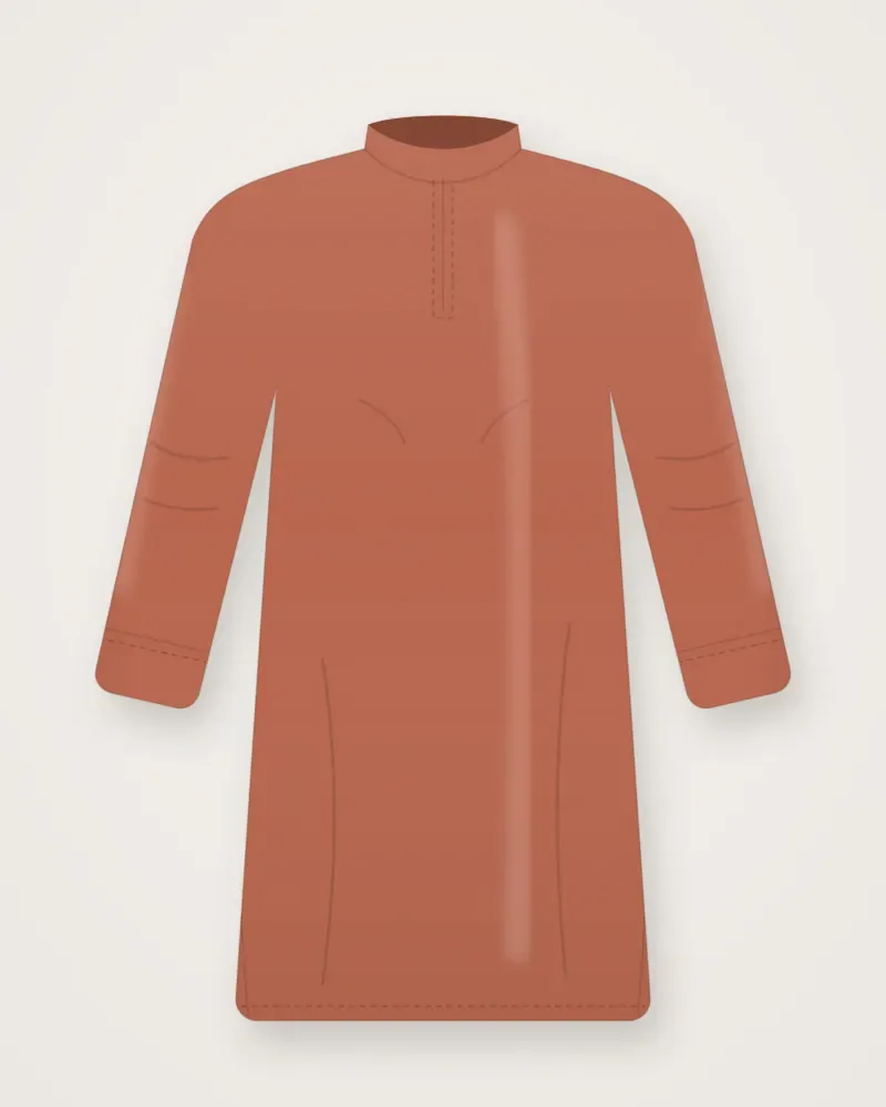 Tunik Linen, Terakota