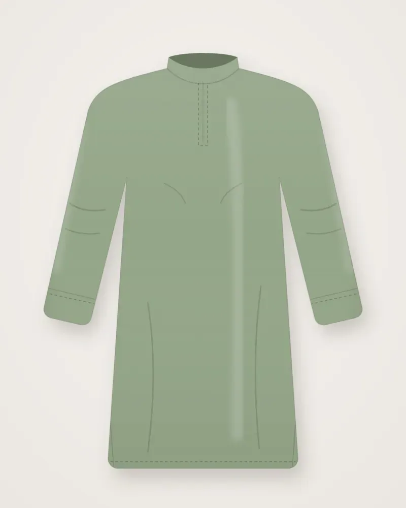 Tunik Linen, Hijau sage