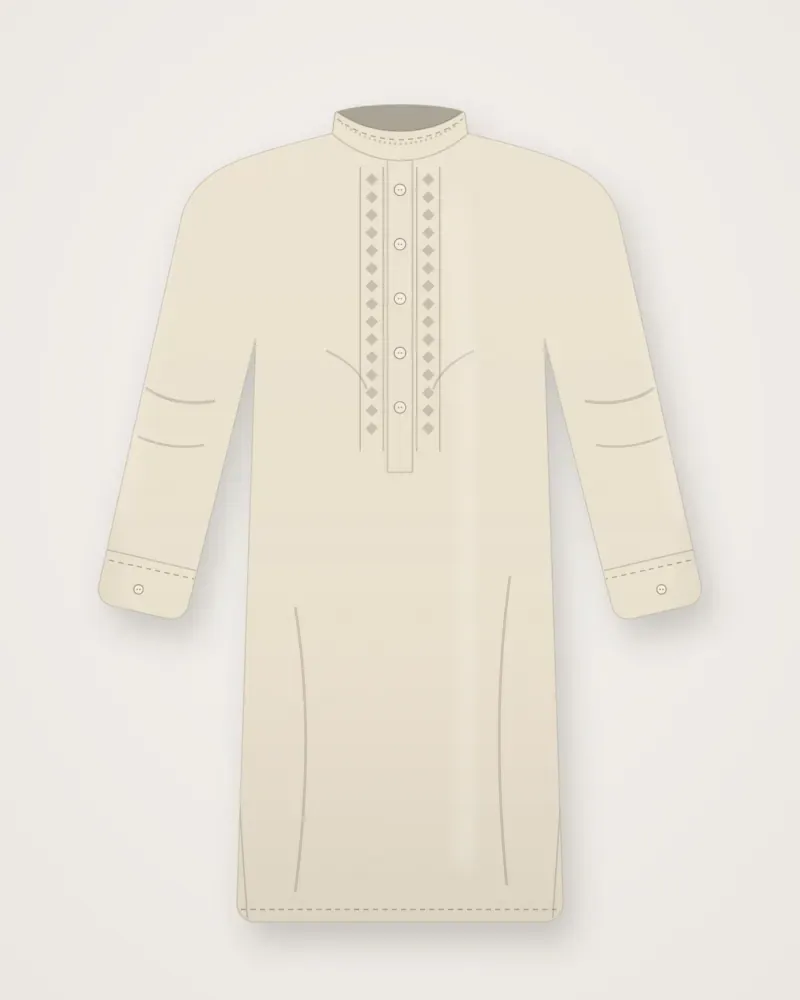 Kurta Koko Panjang, Krem