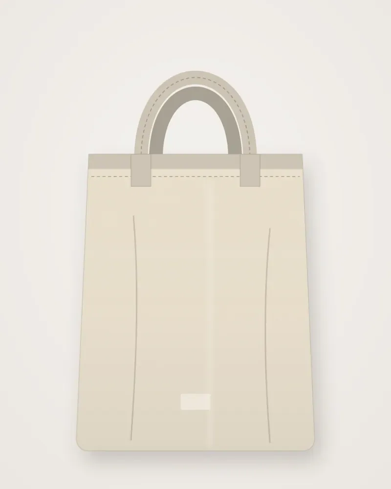Tas Tote Kanvas, Natural